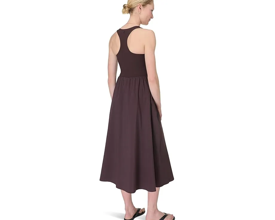 Платье миди Sweaty Betty Explorer Ribbed Racer с карманами