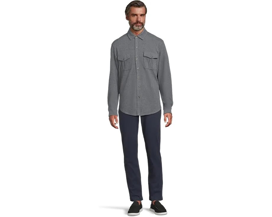 Tommy Bahama Длинная рубашка Fireside Coast с начесом и отделкой из шамбри