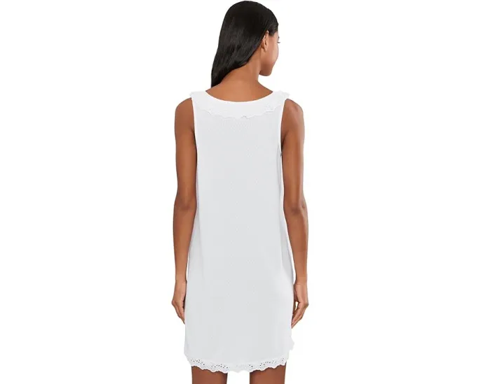 Платье-макси Eyelet Button Flutter Neck от Lauren Ralph Lauren с вышивкой и оборками