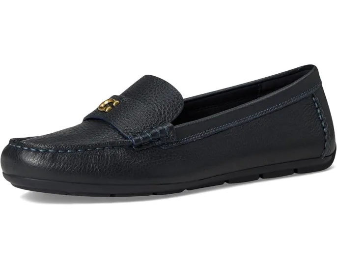 Мокасины COACH Sculpted C Leather Driver из кожи с логотипом на стельке