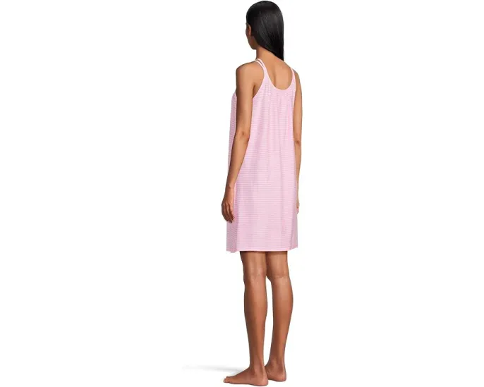 Ночная сорочка Lauren Ralph Lauren Knit Double Strap Button Neck Gown из хлопка