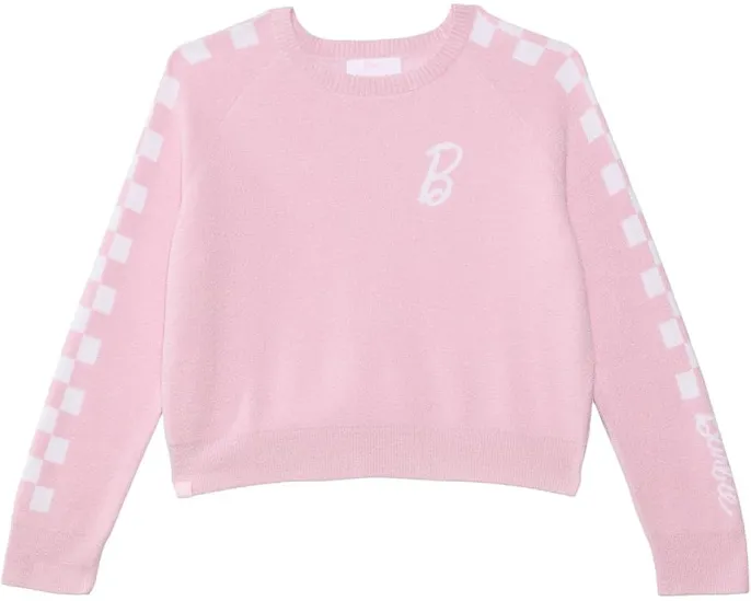 Толстовка Barefoot Dreams CozyChic Ultra Lite с клетчатым узором Barbie для детей