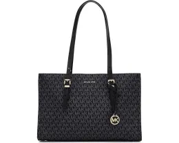 Тоут MICHAEL Michael Kors Zadie Medium с принтом MK и золотой фурнитурой