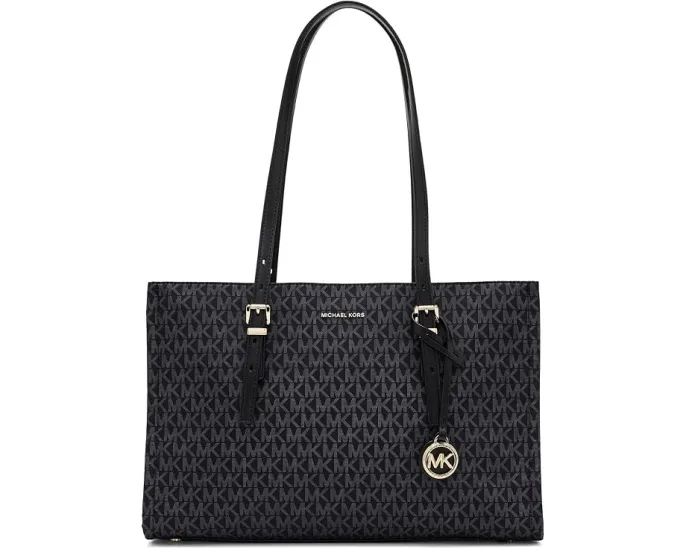 Тоут MICHAEL Michael Kors Zadie Medium с принтом MK и золотой фурнитурой