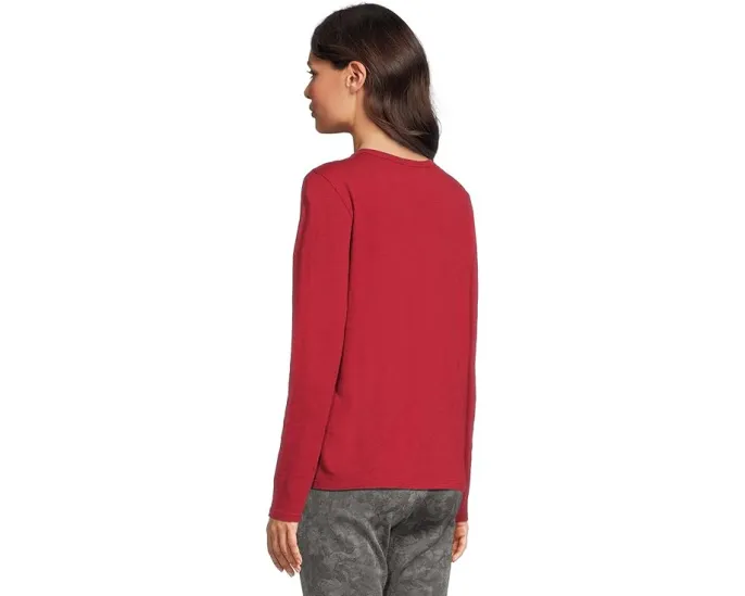 Длинный топ Elliott Lauren с V-образным вырезом и эффектом garment dye