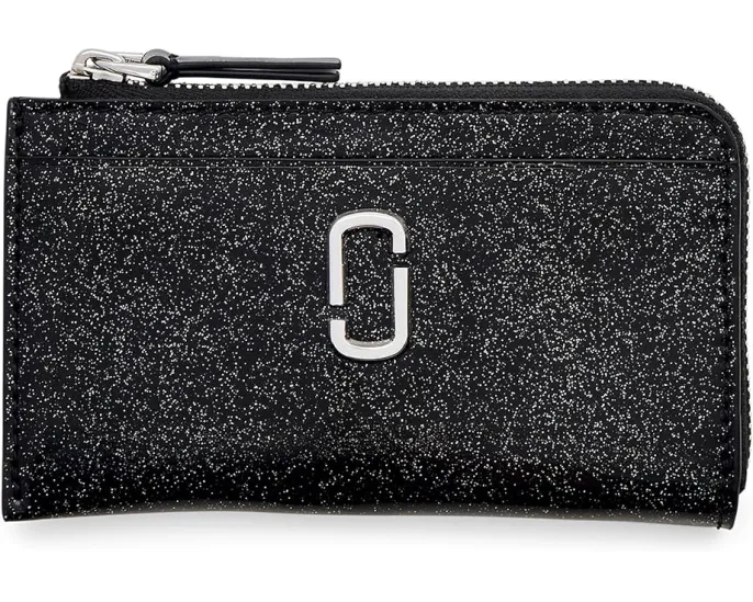 Кошелек Marc Jacobs The Coated Glitter Top Zip Multi Wallet с брелоком
