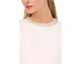 Безрукавка CeCe с отделкой из жемчуга и стразов
