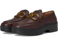 Лоферы FitFlop F-Luma из кожи с квадратной цепью и технологией комфорта