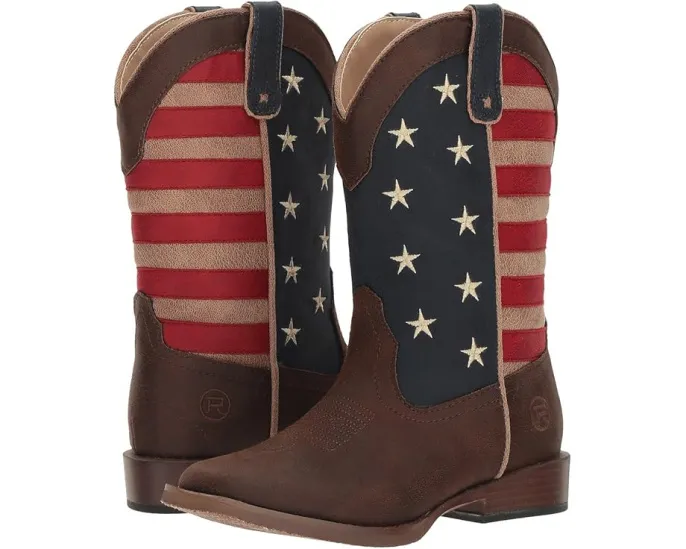 Детские ковбойские сапоги Roper Kids American Patriot с флагом США