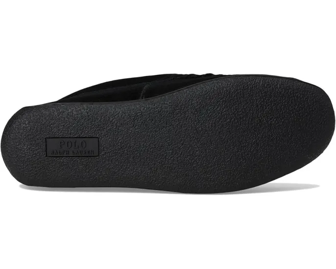 Polo Ralph Lauren тапочки Brenan Bear Moc из замша с вышитым медведем