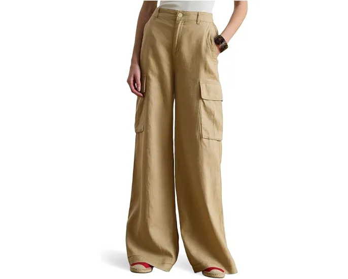 Брюки-карго широкие Льняные Linen Wide-Leg Cargo Lauren Ralph Lauren