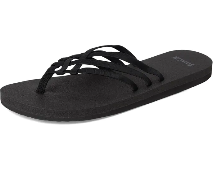 Sanuk Yoga Sandy II сланцы с несколькими ремешками и стелькой из пены с эффектом памяти