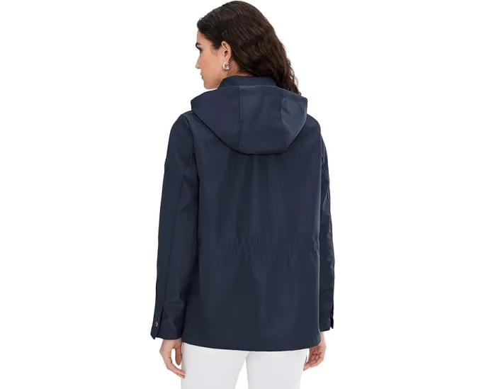 Плащ Lauren Ralph Lauren Bonded Rain с капюшоном и водоотталкивающими свойствами