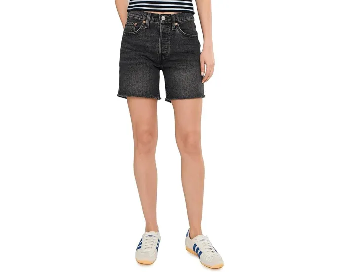 Шорты Levi's Premium 501 Mid Thigh из премиального денима прямого кроя