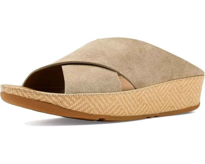 Сандалии Lulu Lux Cross Slides из замши с платформой от FitFlop