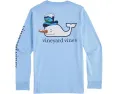Vineyard Vines Kids футболка с длинным рукавом Classic Snowman Whale с графическим принтом