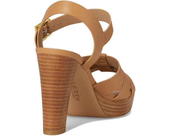 Сандалии Lauren Ralph Lauren Soffia Nappa Leather на платформе с квадратным каблуком
