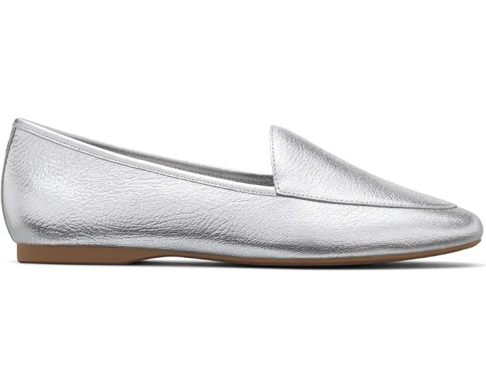 Birdies балетки Vesper Leather Flat серебристого цвета
