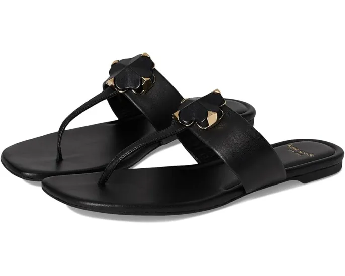 Kate Spade New York сандалии Spade Flower с цветочным мотивом на кожаной подошве