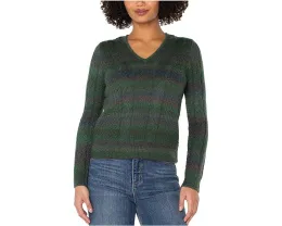 Liverpool Los Angeles свитер с V-образным вырезом и заниженной линией плеча