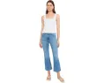 Madewell топ с круглым вырезом и сборкой