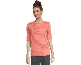 Футболка L.L.Bean Pima Cotton с лодочкой и рукавом три четверти