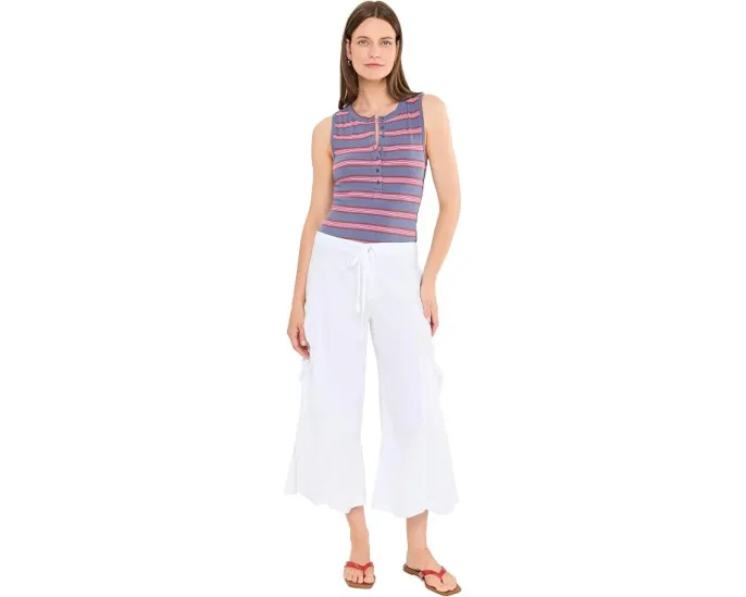 Широкие брюки Cargo Gaucho Crop с завязками и карманами XCVI