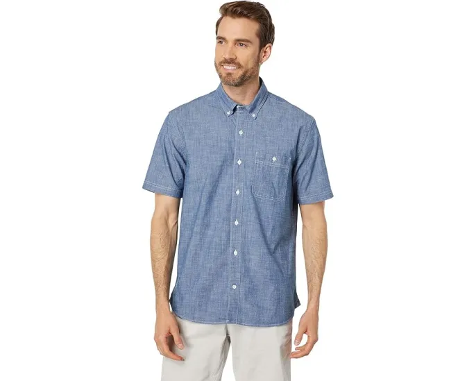 Рубашка L.L.Bean Comfort Stretch Chambray с коротким рукавом классического кроя