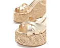 Босоножки-клинья Schutz Keefa Metallic с текстурированной рафией