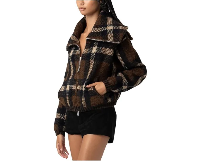 Кардиган Prep Academy в клетку с двусторонней молнией от Blank NYC