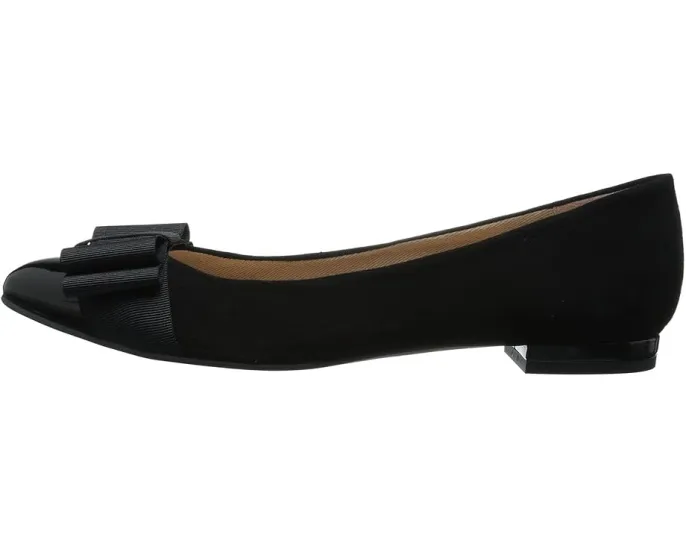 Балетки French Sole Onstage с бантом и лакированным мыском