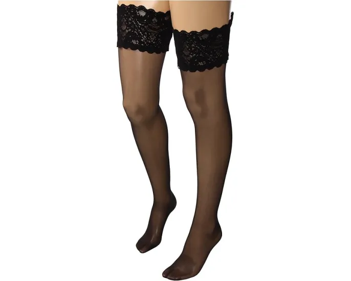 Чулки Wolford Satin Touch 20 Stay-Up с кружевной резинкой и атласным блеском