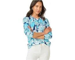 Свитер Lilly Pulitzer Tensley с цветочной вышивкой и V-образным вырезом