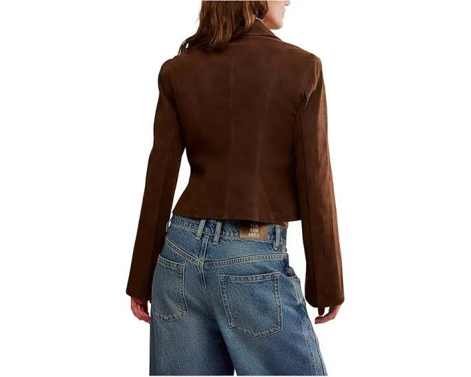 Куртка Free People River Vegan укороченная с двухсторонней молнией