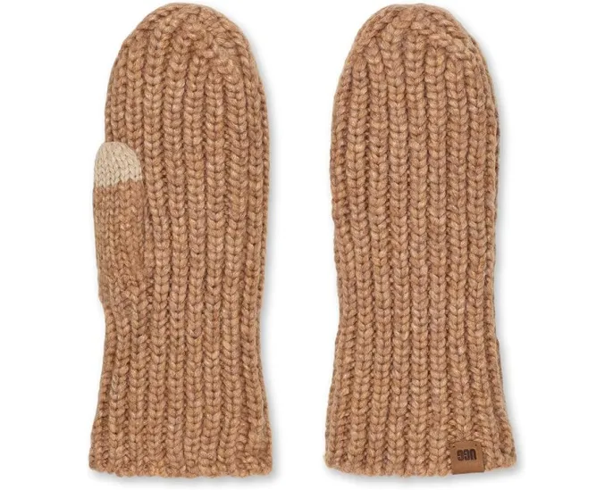 Вязаные варежки UGG Chunky Rib из мягкой смесовой пряжи