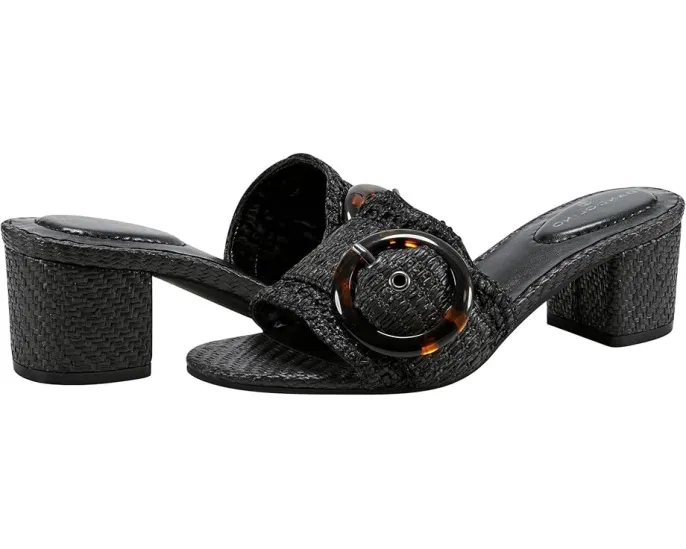 Босоножки Bandolino Anni на устойчивом каблуке с плетением из рафии и крупной пряжкой