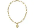 Колье Kendra Scott Grandma с монетой и смешанной цепочкой