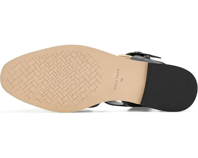 Cole Haan Розетта босоножки рыбак из черной кожи
