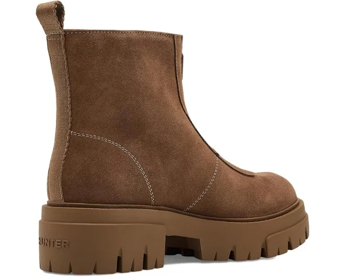 Hunter Gemma женские замшевые ботильоны на каблуке, цвет Dark Natural Suede
