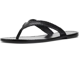 Jessica Leather Sandals от Cinq à Sept кожаные сандалии на плоском ходу