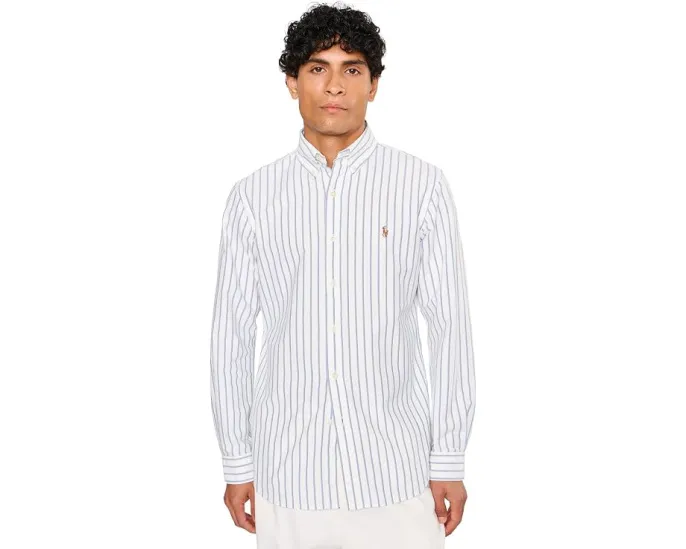 Polo Ralph Lauren Рубашка Custom Fit Striped Oxford в полоску