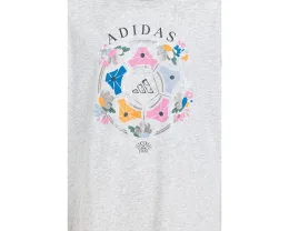 Футболка adidas Kids с принтом футбольного мяча и цветов