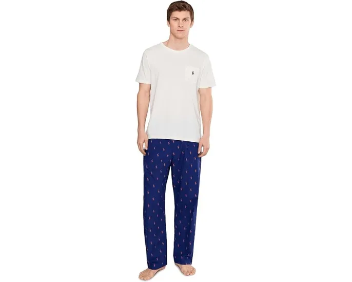 Пижамные брюки Woven PJ Pant от Polo Ralph Lauren с принтом All Over Pony Player