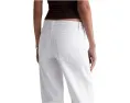 Джинсы Saige Wide Leg из мягкого денима белого цвета с высокой посадкой AG Jeans