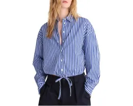Madewell рубашка с кулиской из поплина на пуговицах