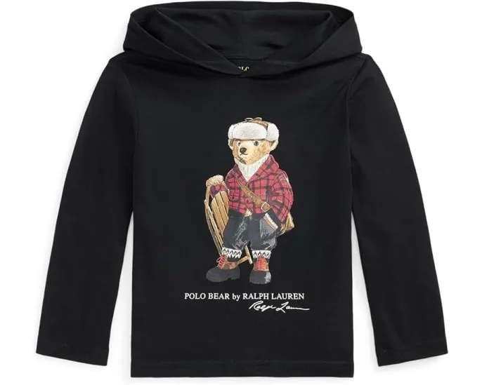 Детская футболка с капюшоном Polo Bear Cotton Hooded Tee с мишкой Поло