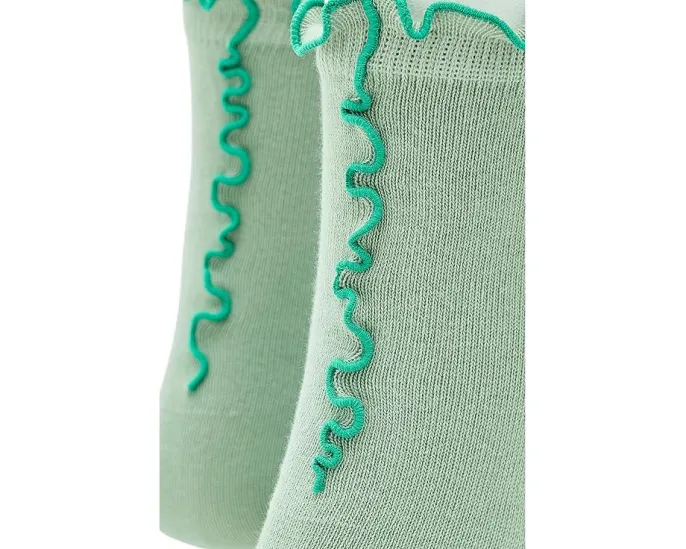 Носки UGG Karsyn Lettuce Edge Quarter II с рюшами по краю манжеты и из переработанного полиэстера