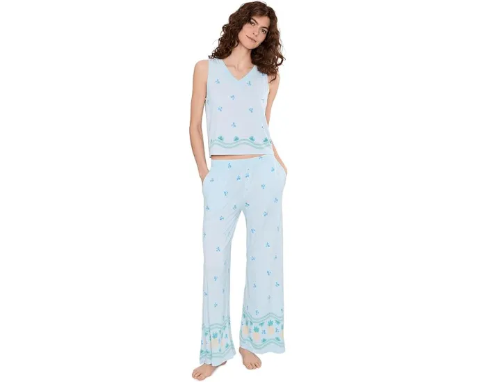 Пижамный сет All American V Tank Pants Set HONEYDEW с топом и брюками