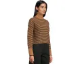 Свитер Madewell Pine Stripe Wool Waffle Stripe с воротником-водолазкой и рельефным узором