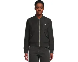 Куртка-бомбер PUMA T7 Satin с ребристыми манжетами